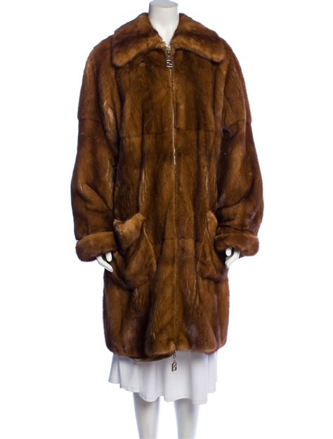 fendi logo fur coat|vintage fendi fur coat.